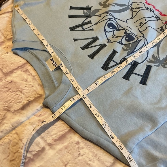 Disney Lilo And Stitch Light Blue Pullover Crewneck Sweater Size XL - Picture 2 of 11